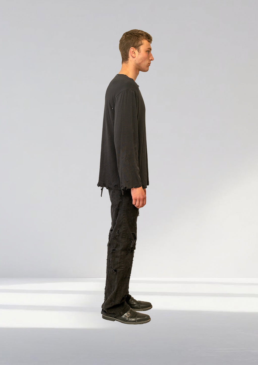 TWO LAYER RIPPED LONGSLEEVE