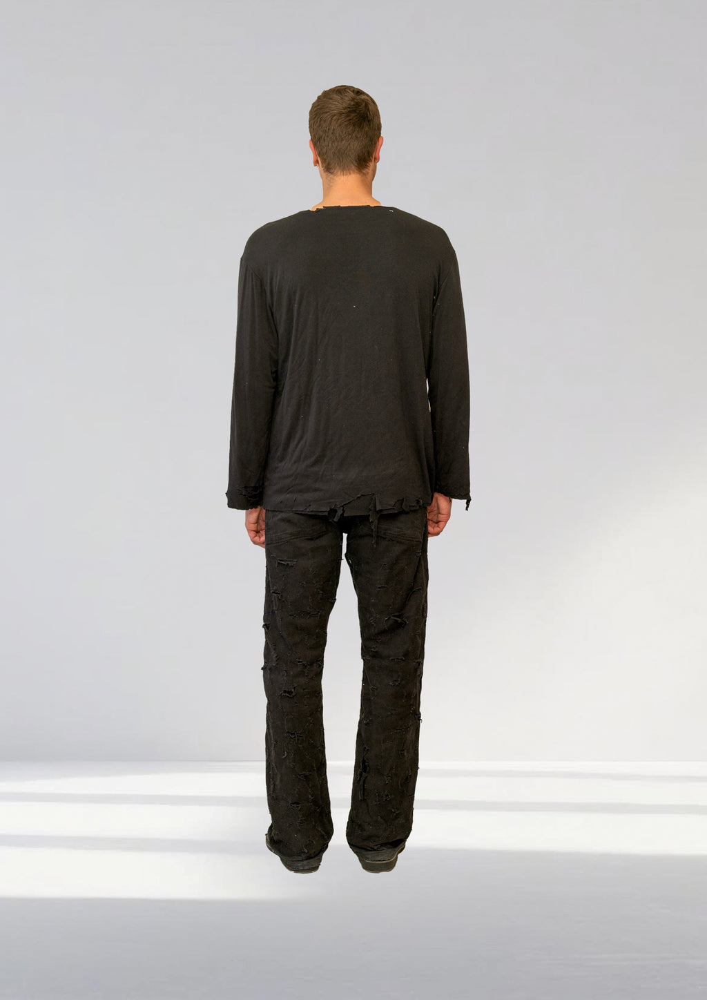 TWO LAYER RIPPED LONGSLEEVE